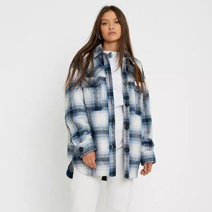 Urban Outfitters Wool Check Shirt Jacket